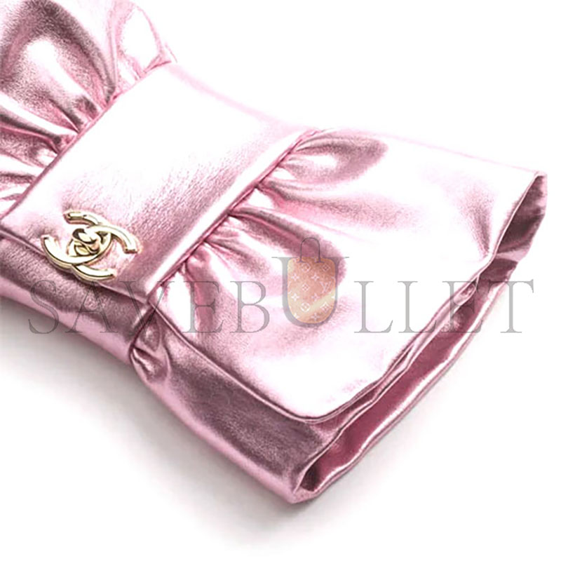 Ch*el 24b evening bag shiny lambskin as5129 (22*15*4cm)